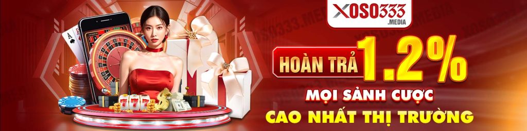 xoso333.media Hoàn Trả 1.2% Mọi Sảnh Cược Cao Nhất Thị Trường